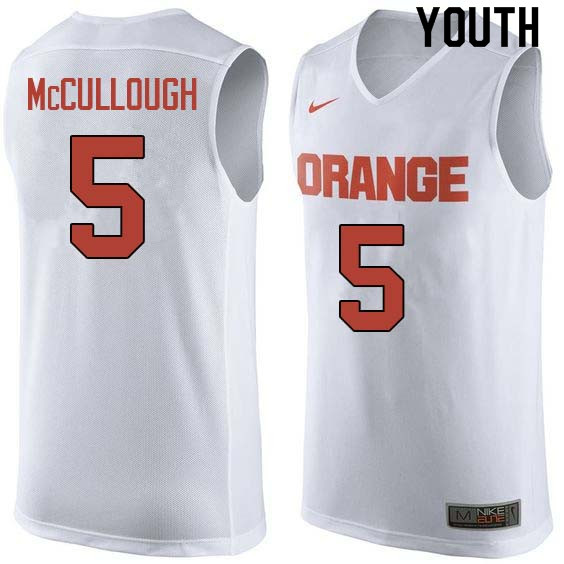Youth #5 Chris McCullough Syracuse White College Basketball Jerseys Sale-White